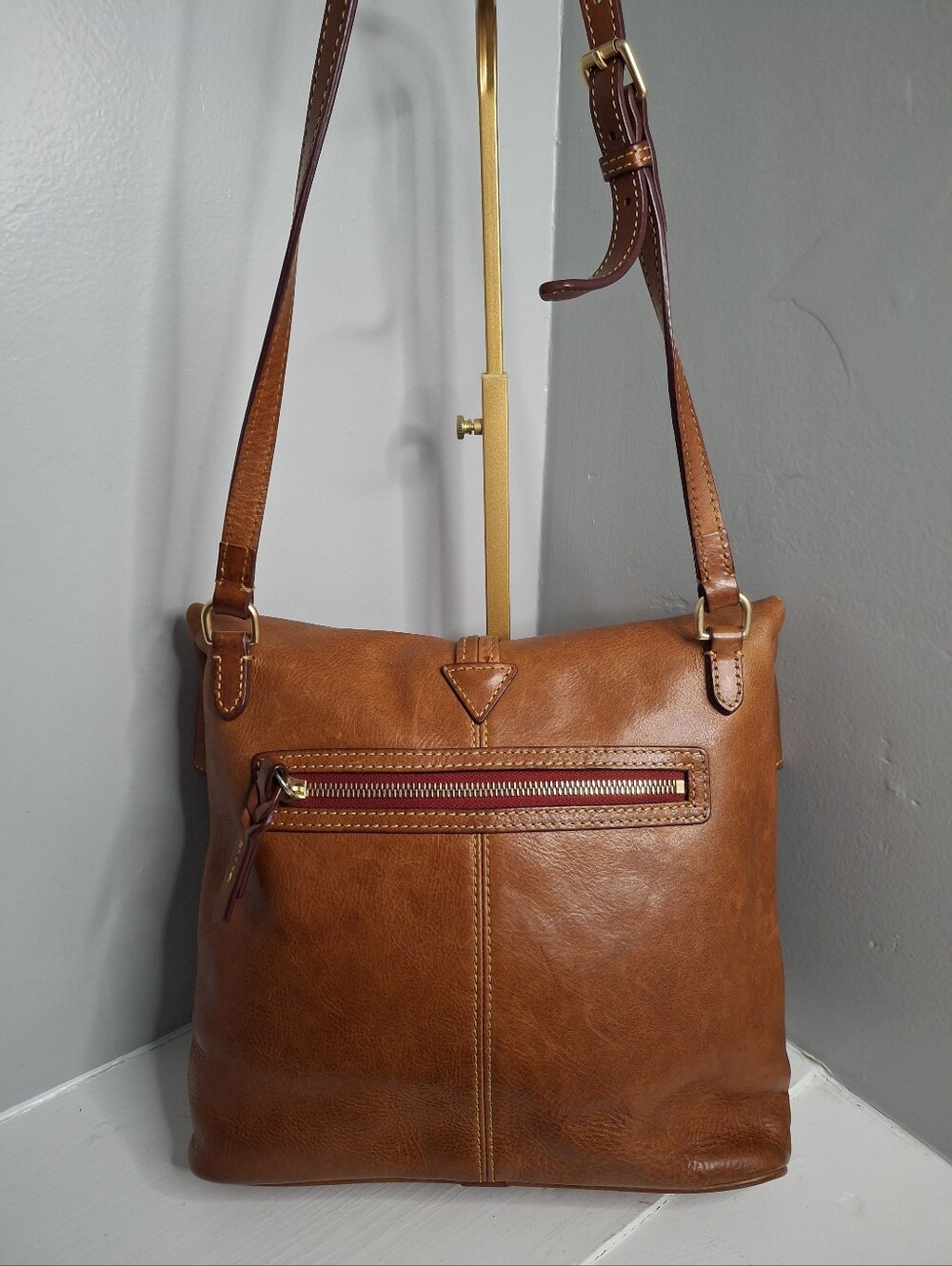 Dooney & Bourke Florentine Medium Toggle Crossbody Natural Leather - Picture 2 of 7